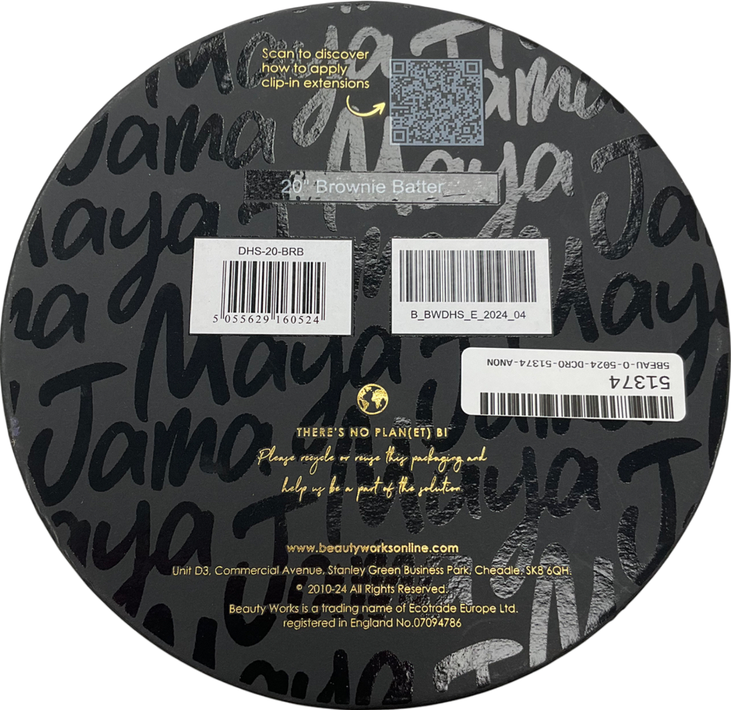 Beauty Works Brown Brownie Batter 20” Extension