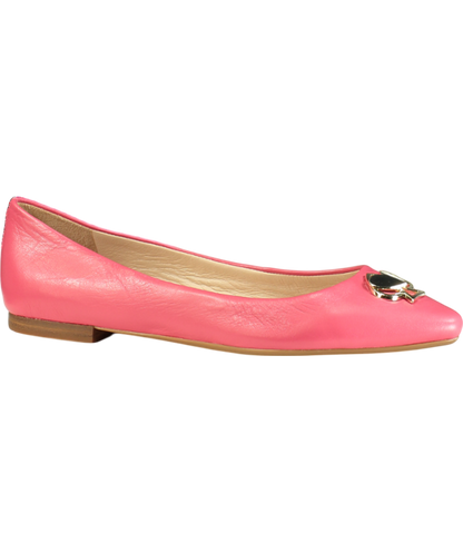 Kate Spade Pink Leather Noah Flats UK 8 EU 41 👠