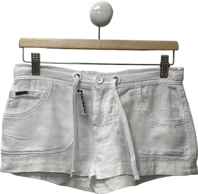 Urban Outfitters White Linen Shorts UK S