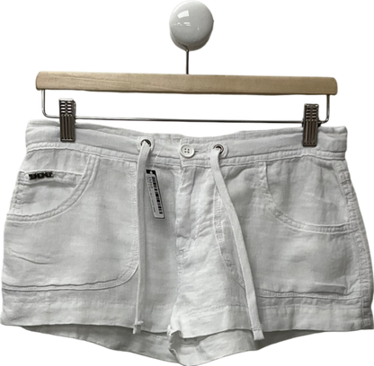 Urban Outfitters White Linen Shorts UK S