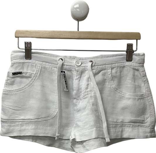 Urban Outfitters White Linen Shorts UK S