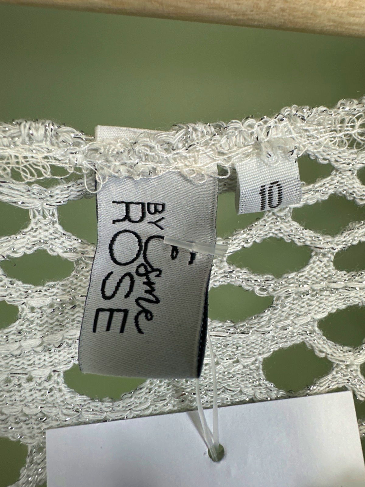 By Esme Rose White Crochet Knit Top and Skirt Set UK 10