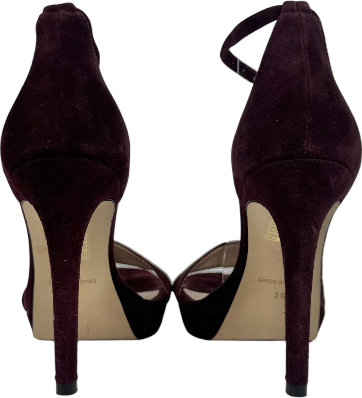 Karen Millen Red Florence Heeled Sandals Burdgundy UK 5 EU 38 👠