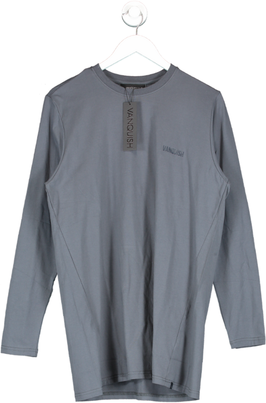 Vanquish Grey Essential Long Sleeve T Shirt UK L