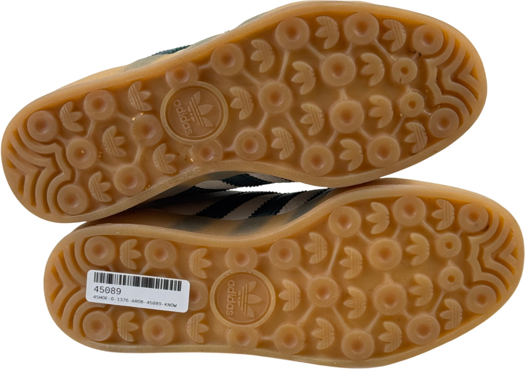 ADIDAS Originals  130 Gazelle Indoor Trainers - Cream White / Collegiate Green UK 4 EU 37 👠