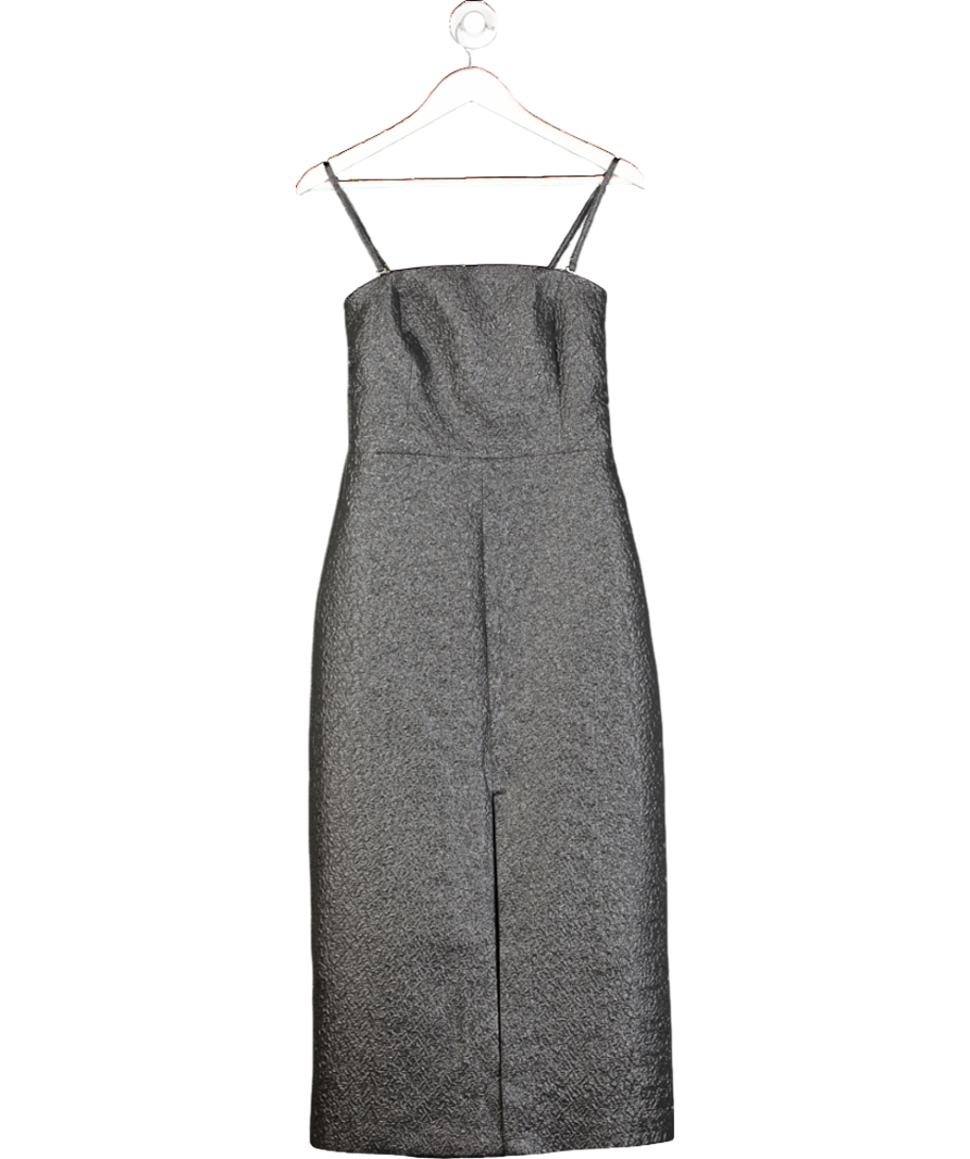 Abercrombie & Fitch Black Textured Strappy Midi Dress UK S