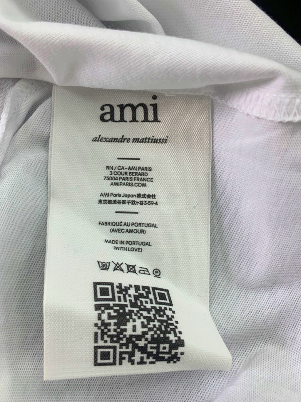 AMI White De Coeur T-Shirt UK S