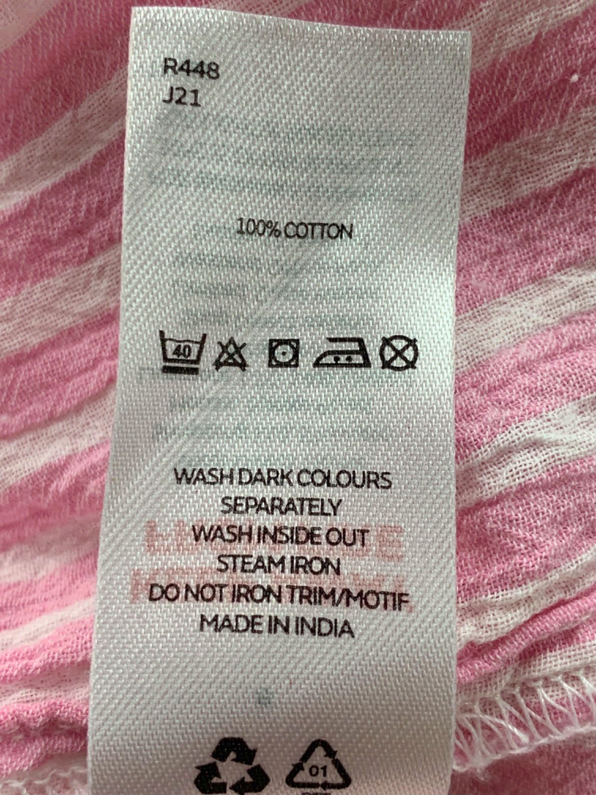 Very Pink Striped Shirt UK 8