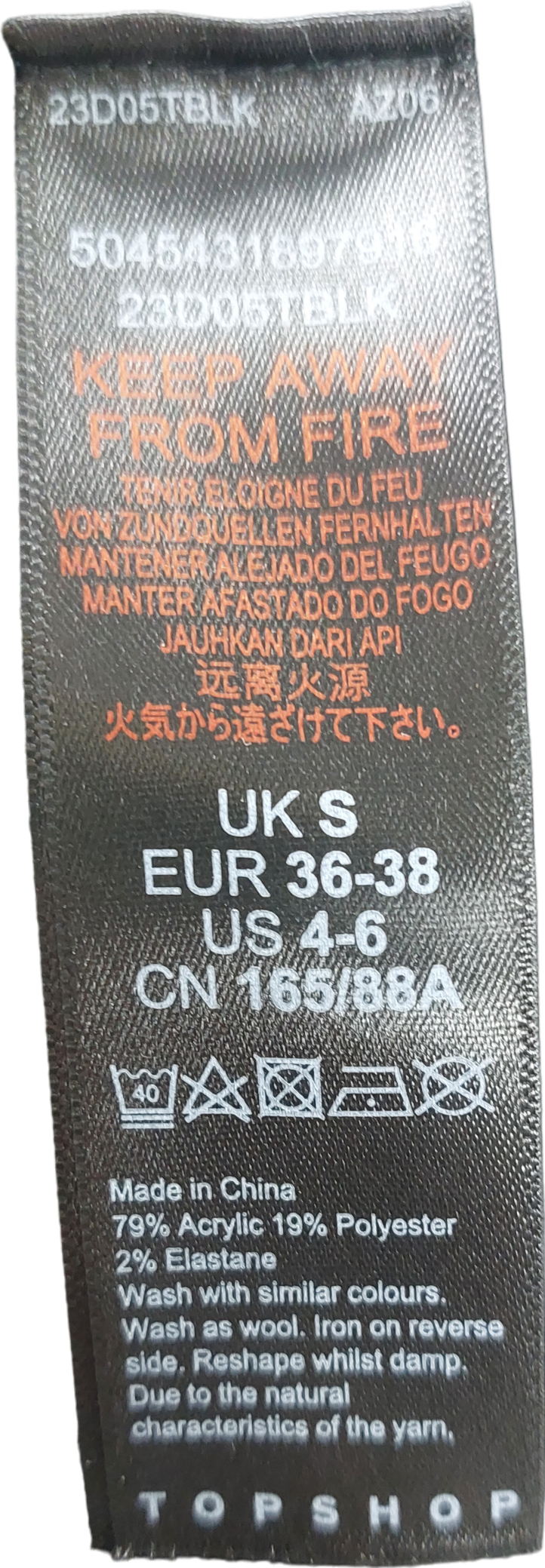 Topshop Black Roll Neck Jumper Dress UK S