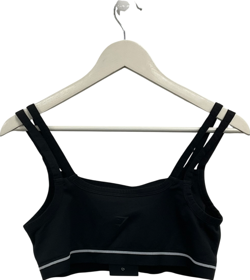 gymshark Black Contrast Seamless Sports Bra UK XL