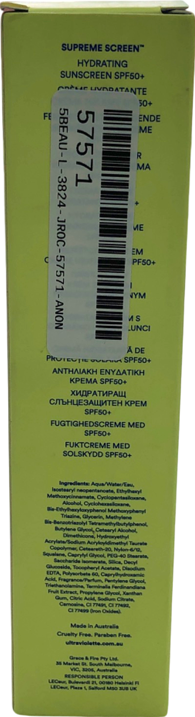 Ultra Violette Supreme Screen Hydrating Facial Sunscreen SPF 50+ 50ml