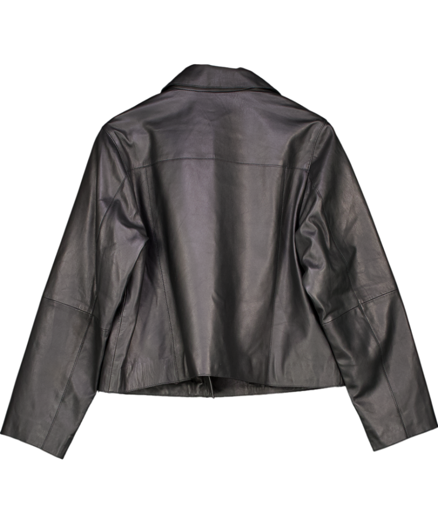 Anthology Black Leather Biker UK 14