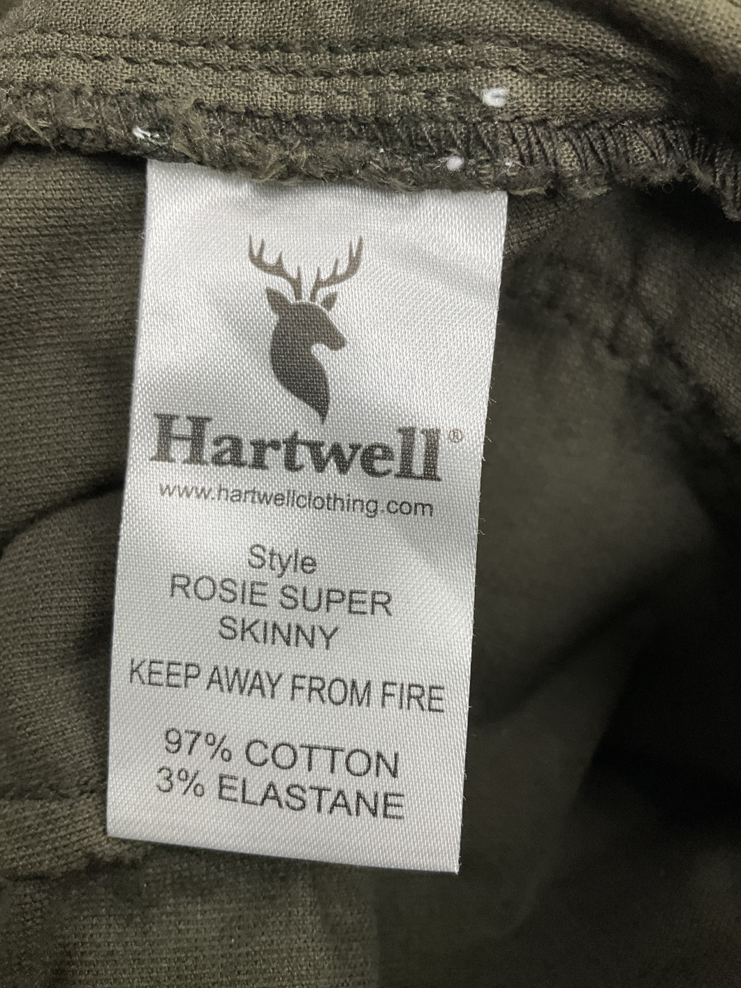 Hartwell Brown Rosie Super Skinny Moleskin Trousers UK 8