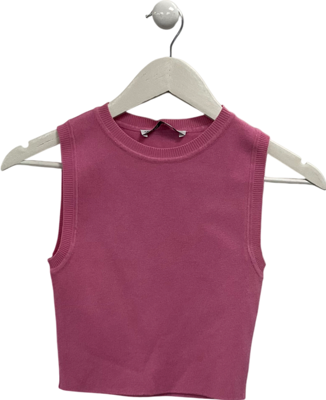 ZARA Pink Ribbed Knit UK S