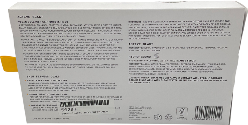 Facegym Active Blast Vegan Collagen 15ml