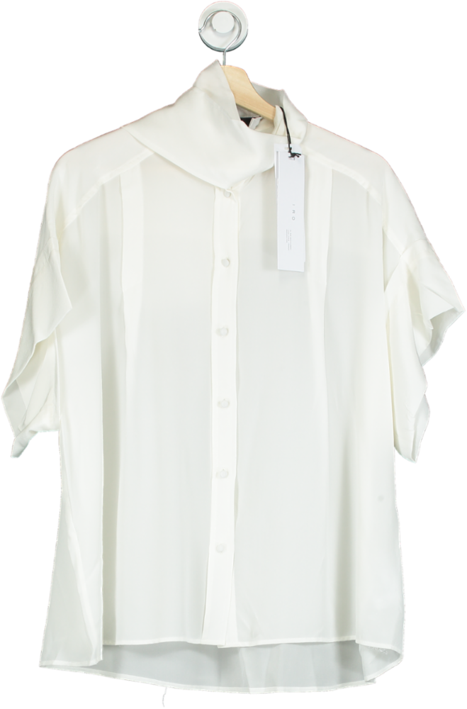 IRO Cream Asymmetric Collar Shirt UK 8