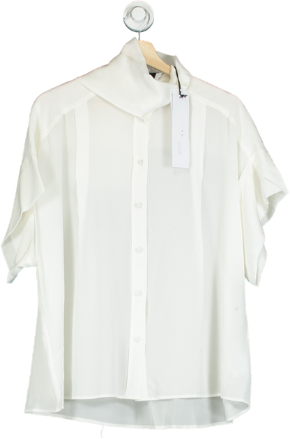 IRO Cream Asymmetric Collar Shirt UK 8