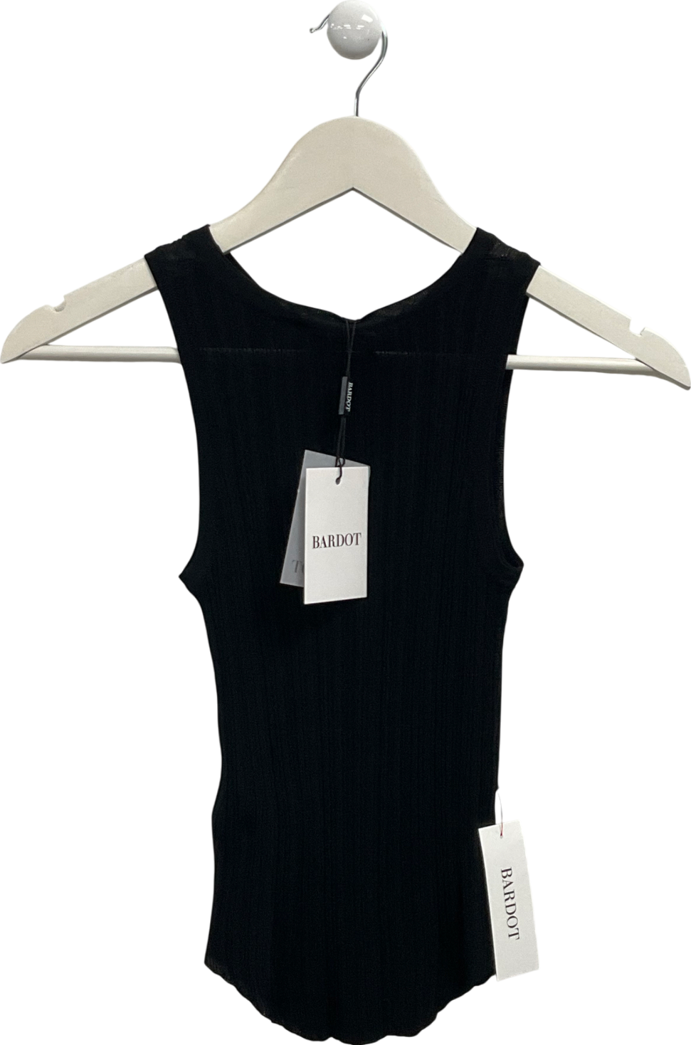 Bardot Black Merel Knit Tank Top UK XS