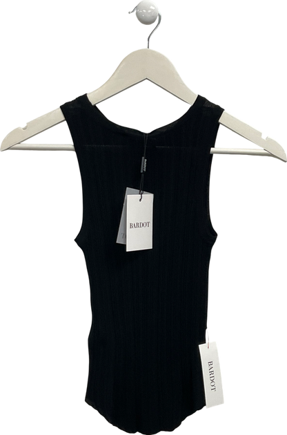 Bardot Black Merel Knit Tank Top UK XS