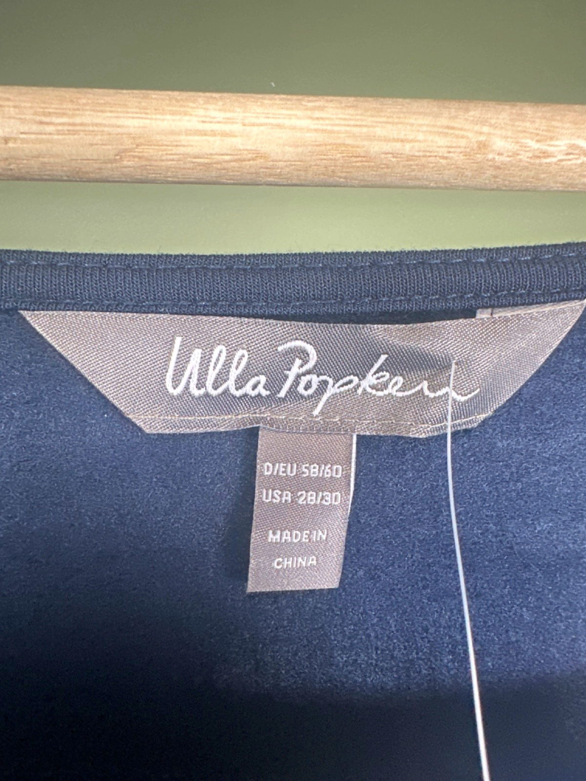 Ulla Popken Navy Blue Embellished Boat Neck Top UK XXL