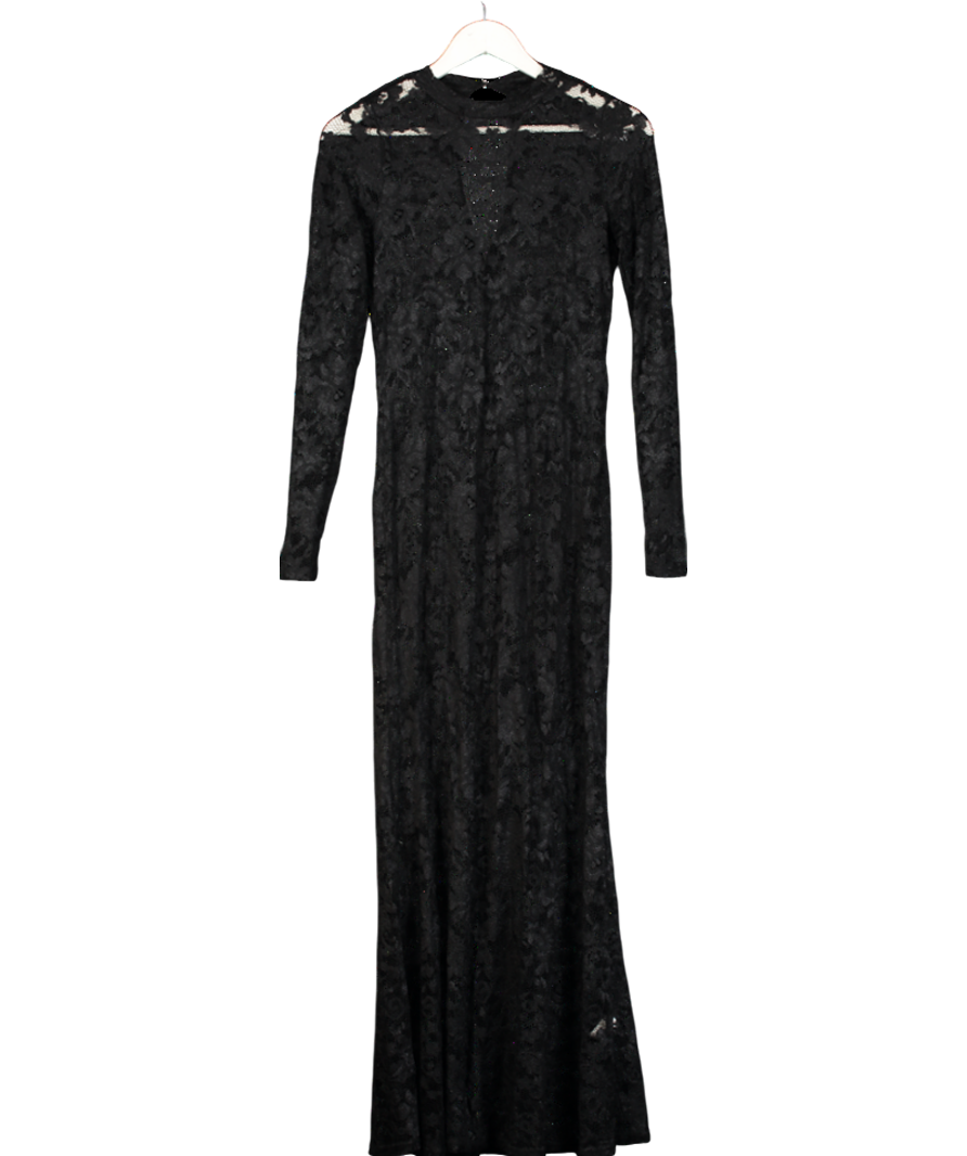 New Look Black Lace Maxi Dress UK 12
