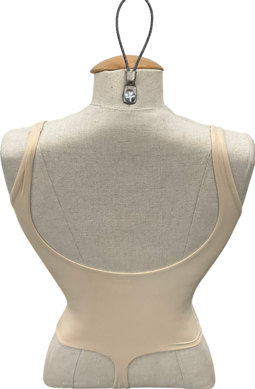 SKIMS Beige Fits Everybody Square Neck Bodysuit UK XXS