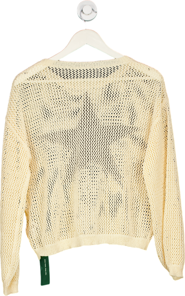 Shein Cream Star Knit Jumper UK S