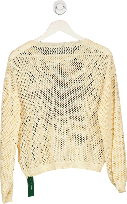 Shein Cream Star Knit Jumper UK S