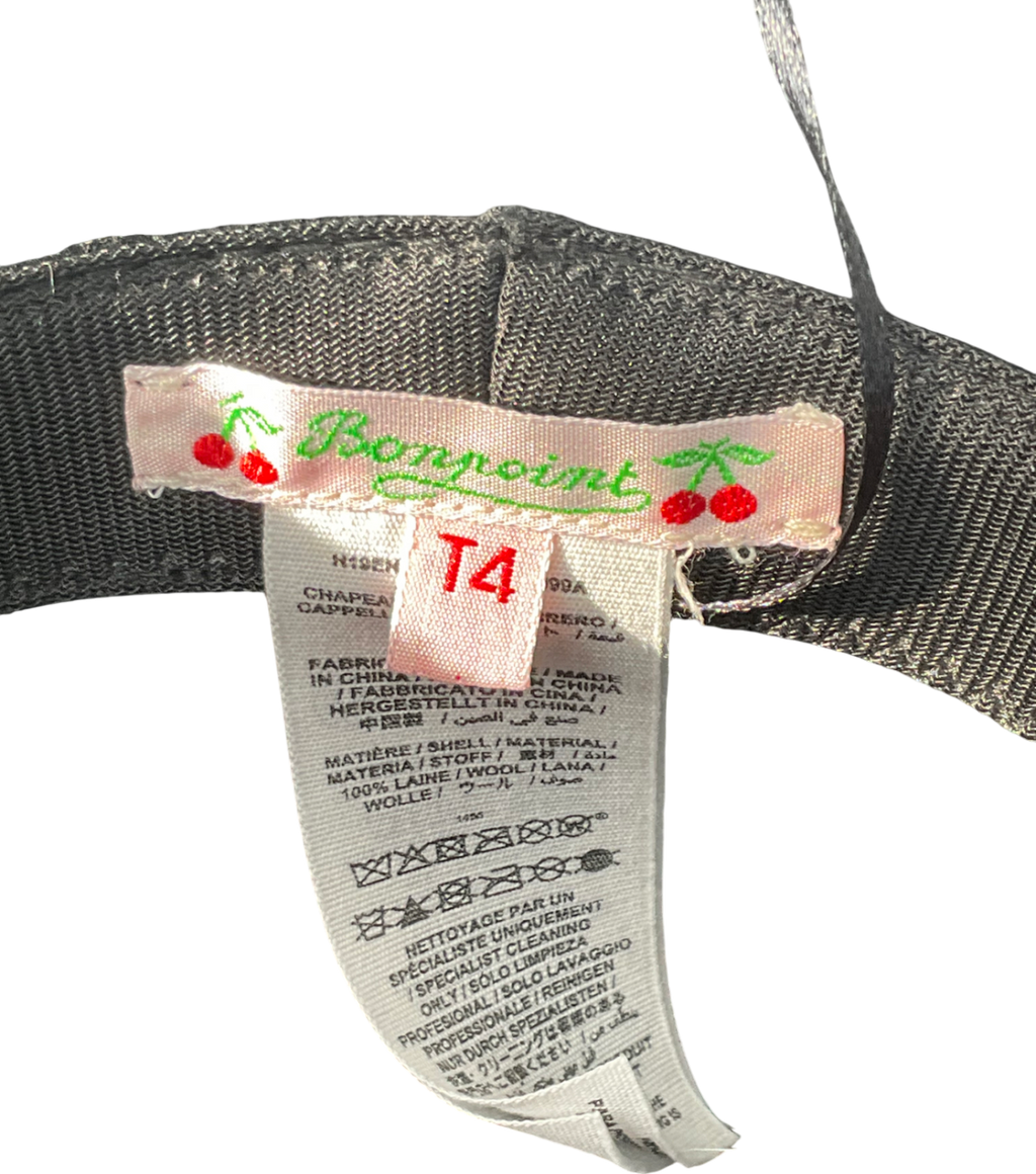 Bonpoint Black Fedora Style Hat 4 Years