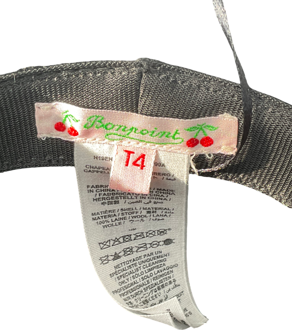 Bonpoint Black Fedora Style Hat 4 Years