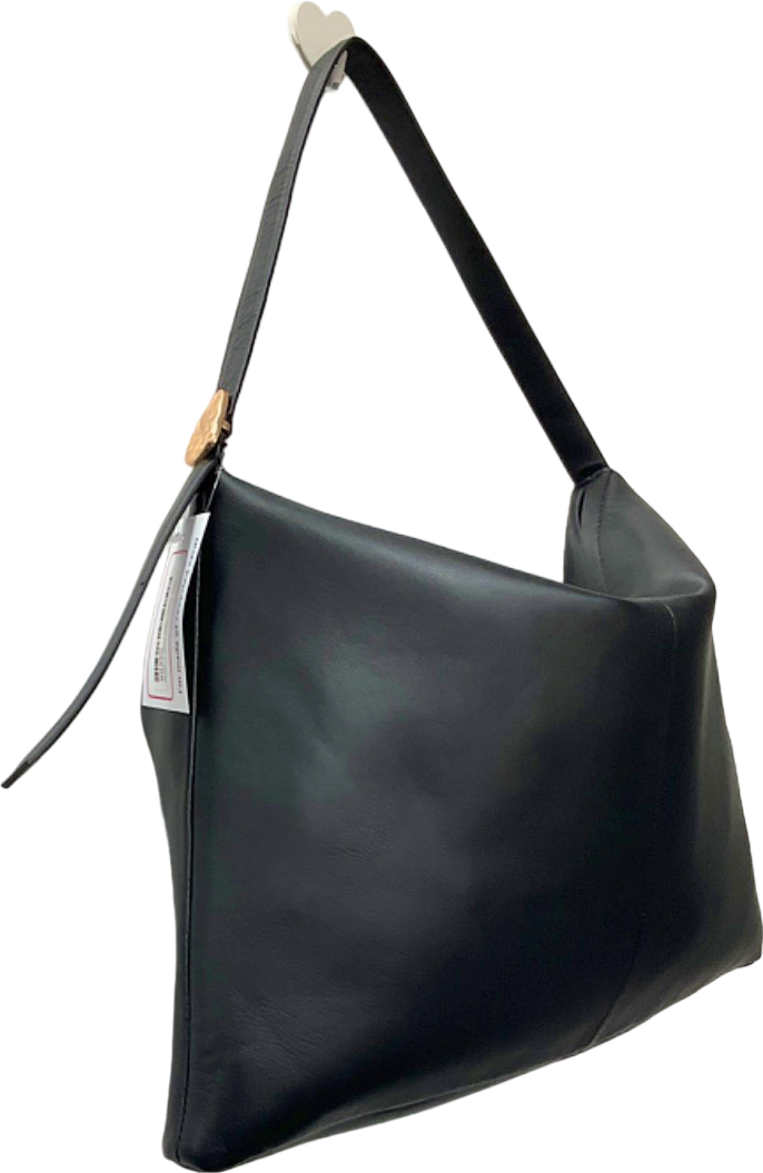 Next Black Leather Hobo Bag One Size