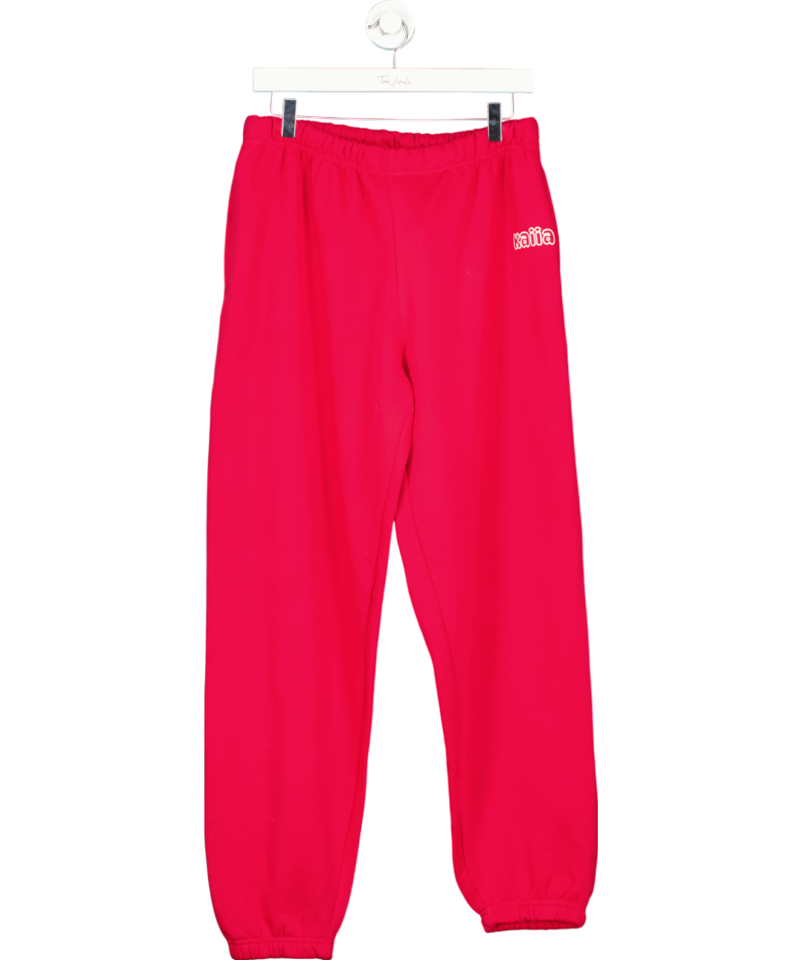 Kaiia the label Red Studio Logo Cuffed Joggers UK 14