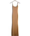 SKIMS Beige Shimmer Soft Lounge Stretch-jersey Maxi Dres UK M