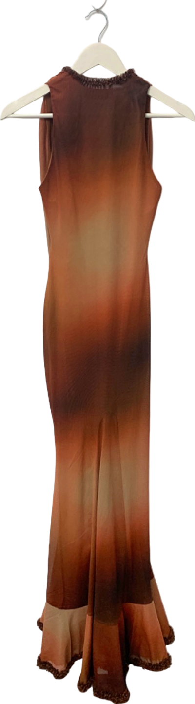 Melrose House Brown Gradient Sleeveless Dress UK S