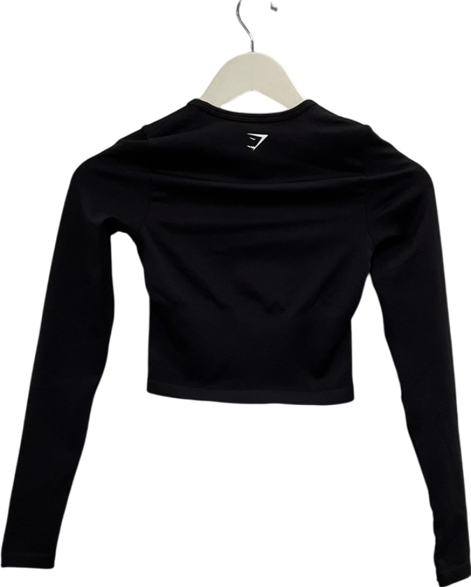 gymshark Black Lift Seamless Zip Up Jacket UK XS