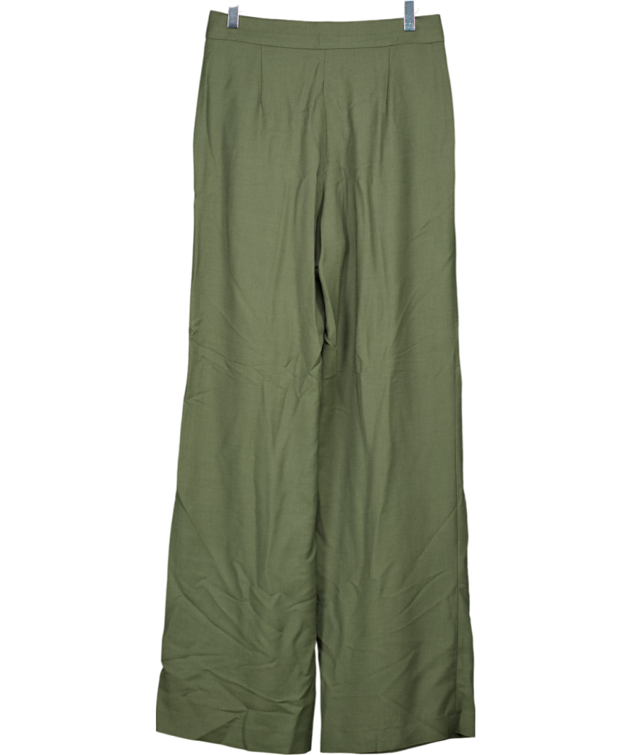 Sezane Green Cesar Trousers  Dark Khaki UK 10