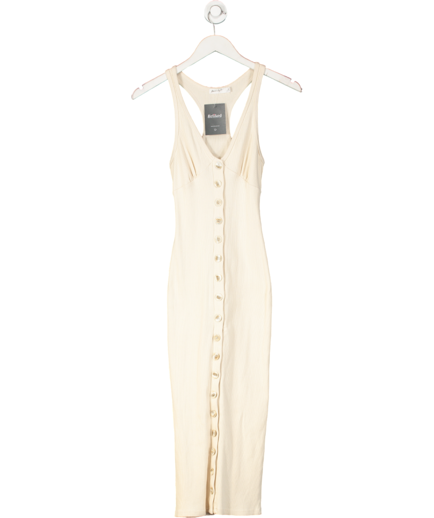 The Line by K Beige Harper Midi Dress UK M