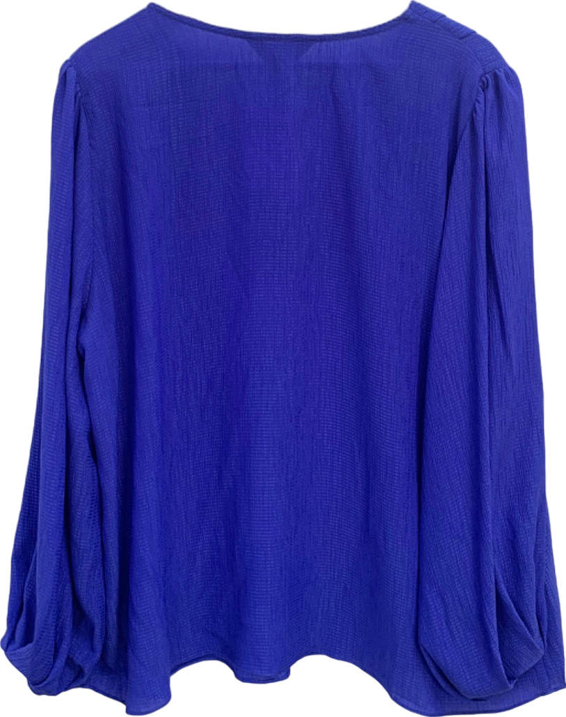 Live Unlimited Blue V-Neck Blouse UK 24