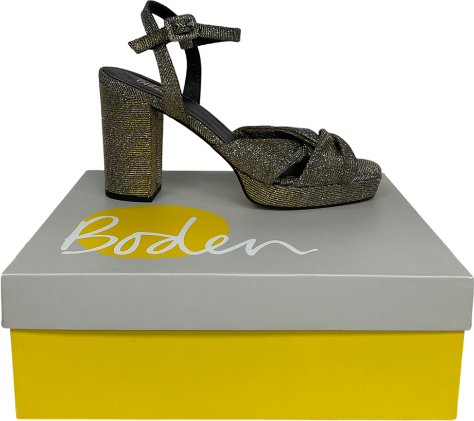 boden Metallic Twist Front Platform Sandals UK 7 EU 40 👠