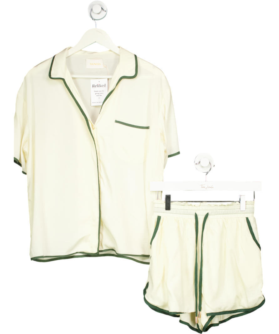 Sancia Cream Cosima Shirt And Pallas Shorts Set UK S