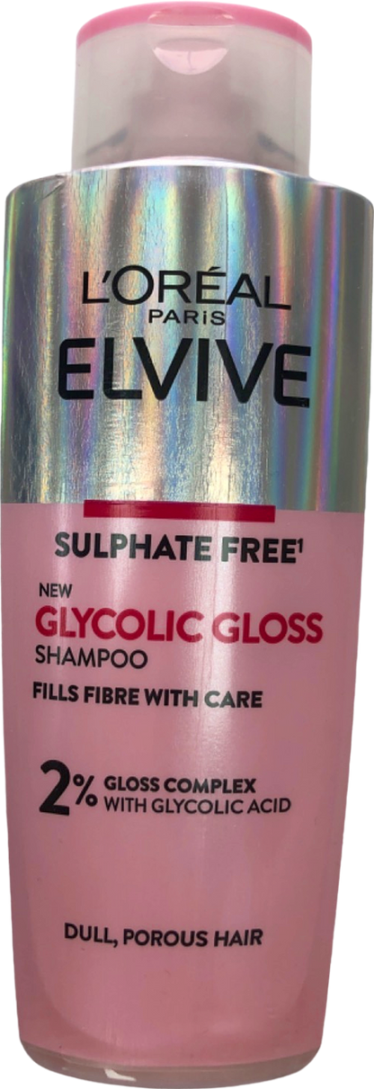 L'Oreal Paris Elvive Sulphate Free Glycolic Gloss Shampoo No Shade 200ml