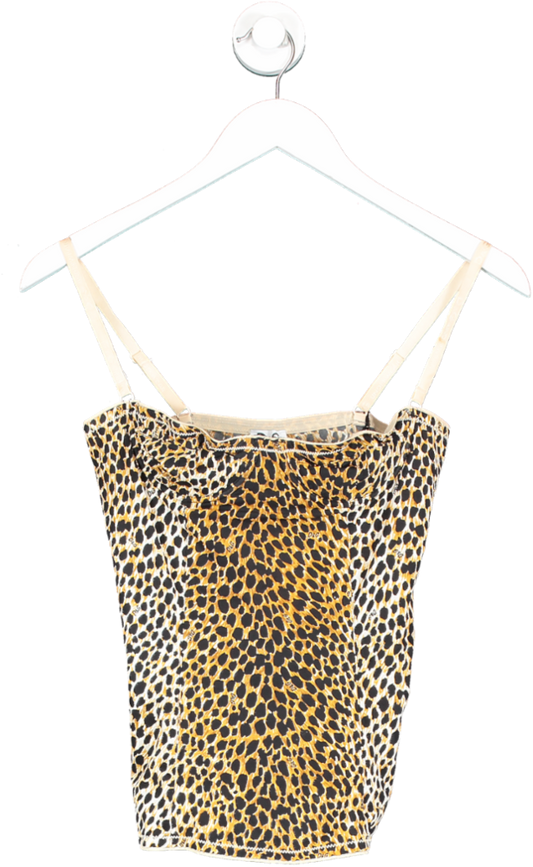 Dolce & Gabbana Black Cheetah Print Cami Top UK 4