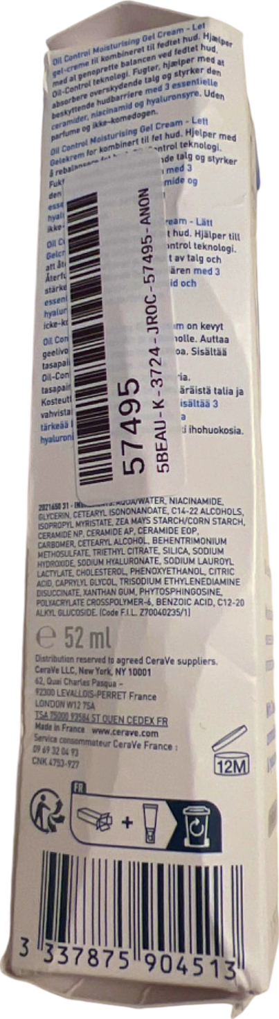 CeraVe Oil Control Moisturising Gel-Cream 52ml