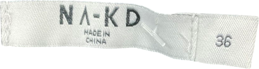 NA-KD Black Elastic Waist Pinstriped Pants UK 8