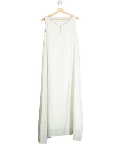 Rosie Hong White Caterina Linen Dress UK 8