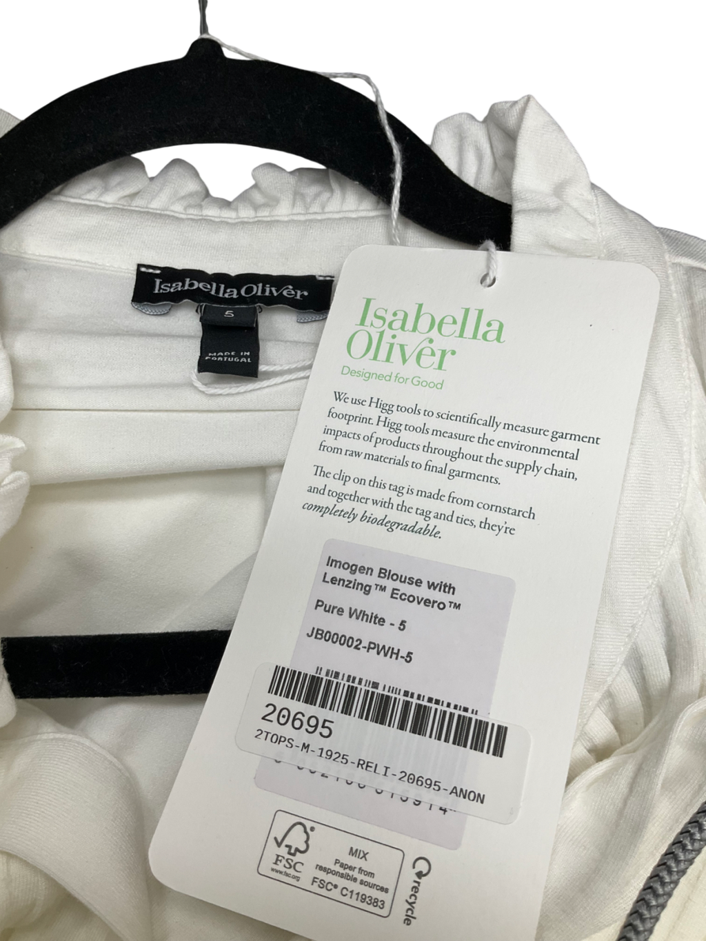 Isabella Oliver White Imogen Maternity Blouse UK 12