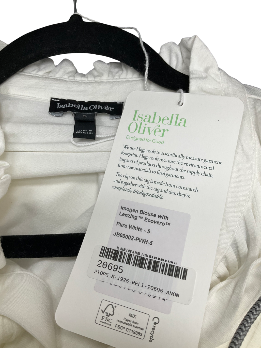 Isabella Oliver White Imogen Maternity Blouse UK 12
