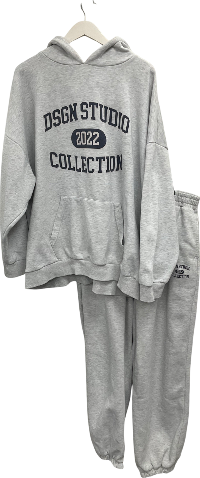 boohoo Grey Dsgn Studio Oversized Hoodie And Joggersv UK XL