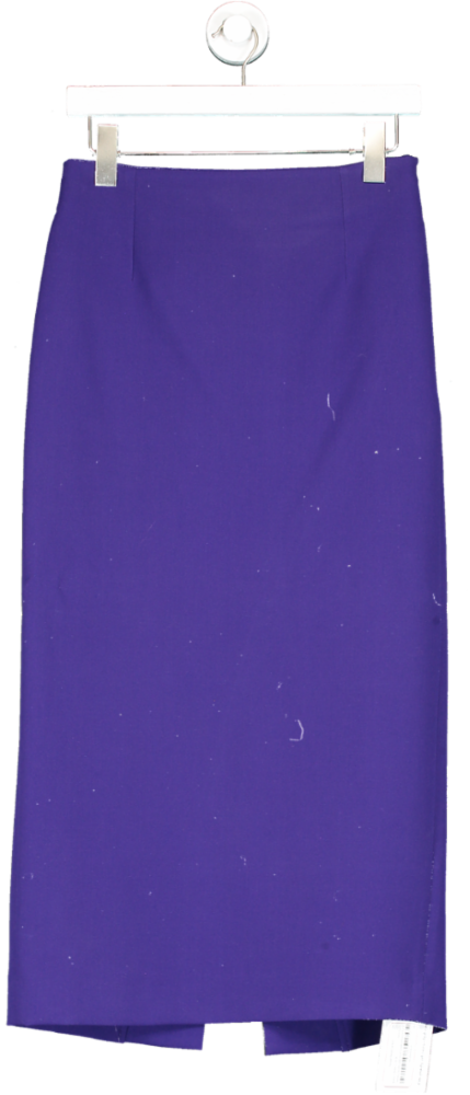 ZARA Purple Tailored Pencil Midi Skirt UK S