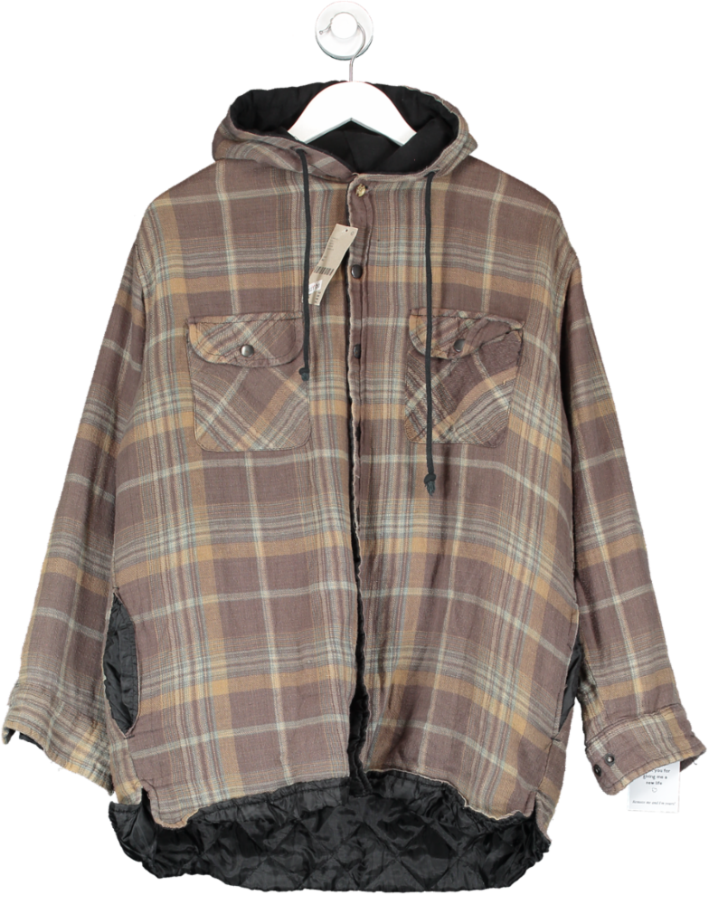 Bay Trading Co Brown Checked Shacket UK L